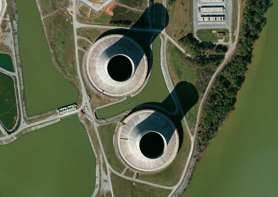 Cooling towers aerial